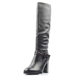 Z383-15602-2BM BLACK Сапоги женские (натуральная кожа, натуральный мех (еврозима)) размер 39