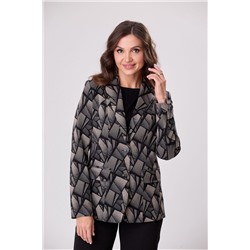 БелЭльСтиль 203-1 13 22+586-1 04 22 геометрия-черная, Брюки,  Жакет