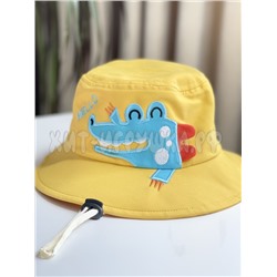 Панама детская с затяжкой CROCO р-р 54, pa_croc_white, pa_croc_blue, pa_croc_green, pa_croc_yellow