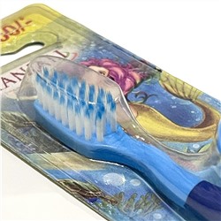 Dant Kanti JIGGLE WIGGLE Toothbrush, Patanjali (Дант Канти ДЕТСКАЯ ЗУБНАЯ ЩЕТКА, возраст 5+, НА ПРИСОСКЕ, Патанджали), ГОЛУБАЯ 1 шт.