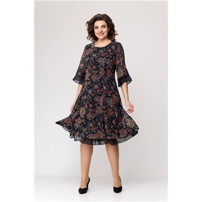 Moda Versal П2202 т.синий+горох, Платье
