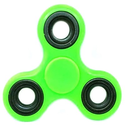 Антистресс Hand Spinner Спиннер 8см зеленый с черными вставками SH 999370