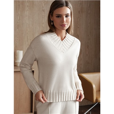 Джемпер из пряжи с кашемиром