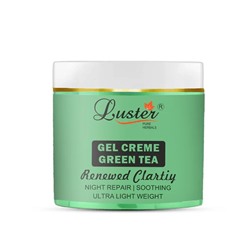 Gel Cream GEEN TEA, Luster (ЗЕЛЁНЫЙ ЧАЙ успокаивающий ночной гель-крем, Ластер), 100 г.