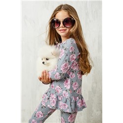 Брюки модель "лосины" д/дев Juno AW18-JUZ-373 Roses розы (Розы)
