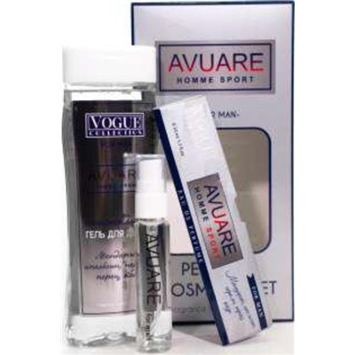 НАБОР муж.   ЗМ  Avuarе homme sport (Гель д/душа 250м+парф.вода ручка 33мл)  M~