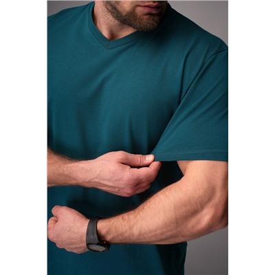 Мужская футболка больших размеров c V-вырезом Happyfox