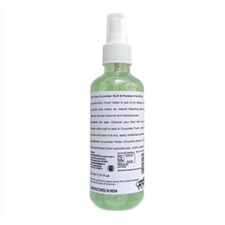 Skin Toner CUCUMBER, SLS & Paraben Free, Karmeshu (Тоник (тонер) для кожи ОГУРЕЦ, БЕЗ Сульфатов и Парабенов, Кармешу), СПРЕЙ, 210 мл.