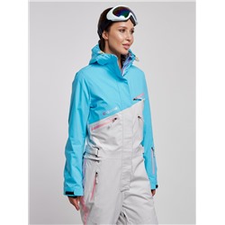 Горнолыжный комбинезон женский зимний голубого цвета 2326Gl