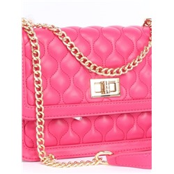 Сумка женская искусственная кожа DJ-7011-1-ROSE RED,  1отд,  плечевой ремень  (цепочка),  розовый 255977