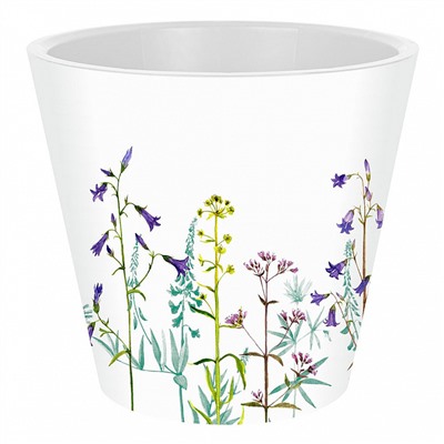 Горшок для цветов InGreen London Deco 160 мм, 1,6 л, c дренажной вставкой IG630410569 Meadow grass