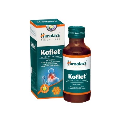 KOFLET COUGH SYRUP with honey, Himalaya (КОФЛЕТ СИРОП ОТ КАШЛЯ с мёдом, Хималая), 100 мл.