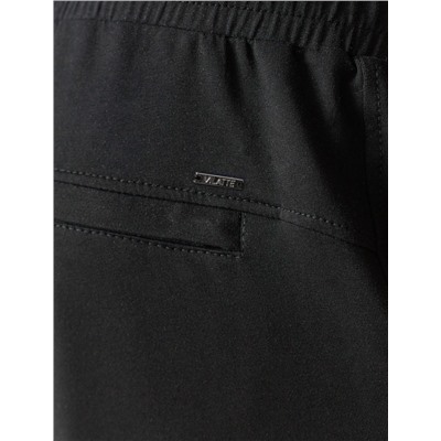 Брюки прямые на резинке из футера двухнитки с эластаном с затяжкой по низу