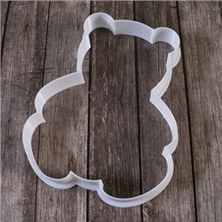 Вырубка для пряника "Мишка сидит" пластик, 10 см