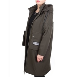 ZW-2306-C SWAMP COLOR Пальто демисезонное женское (100 гр. синтепон) BLACK LEOPARD размеры 46-48-50-52-54-56