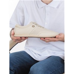 B1392-2 BEIGE Полуботинки спортивные мужские (натуральная кожа) размер