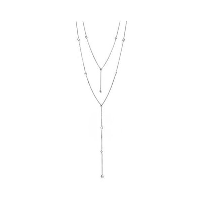 Колье из серебра куб.циркон., ТФК-42