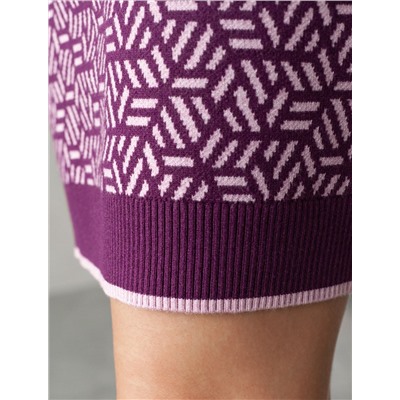 Платье жаккардовой вязки с кашемиром