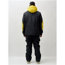 Горнолыжный костюм мужской зимний желтого цвета 372J