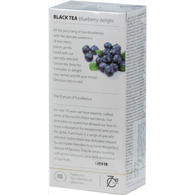 JAF TEA. Черный. Голубика 37,5 гр. карт.пачка, 25 пак.