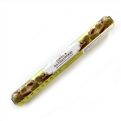 Tulasi Exclusive Masala COPAL & SANDALWOOD Hand Rolled Herbal Incense Sticks, Sarathi (Туласи эксклюзив масала КОПАЛ И САНДАЛОВОЕ ДЕРЕВО травяные благовония ручной работы, Саратхи), шестигранник, 15 г.