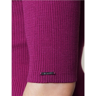 Водолазка тонкой вязки в рубчик из хлопка с нейлоном