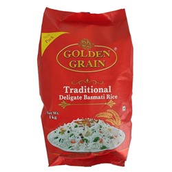 TRADITIONAL Deligate Basmati Rice, Golden Grain (ТРАДИЦИОННЫЙ рис басмати), 1 кг.