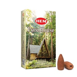 PURE HOUSE Backflow Incense Cones, Hem (ЧИСТЫЙ ДОМ благовония пуля стелющийся дым, Хем), уп. 10 конусов.