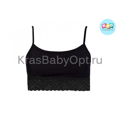 Топ черный с кружевом