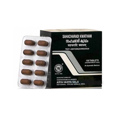 SAHACHARADI KWATHAM tablets Kottakkal Ayurveda (САХАЧАРАДИ Кватхам таблетки, от болей в спине и ногах, Коттаккал Аюрведа), 100 таб.