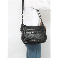 Сумка женская искусственная кожа Guecca-2100,  1отд+карм/пер,  плечевой ремень,  черный 257386