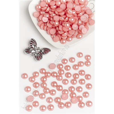 Бусинки половинки под жемчуг 10 мм 50 гр (SF-1448) розовый №508