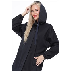 Ветровка темно-синяя с капюшоном