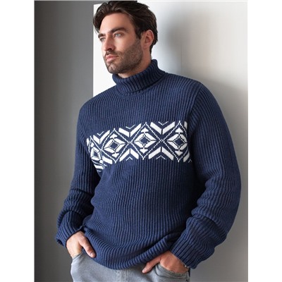 Свитер крупной фактурной вязки из мягкой пряжи из хлопка с акрилом