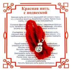 Красная нить на здоровье ТЫКВА-ГОРЛЯНКА С ИЕРОГЛИФОМ (серебристый металл, шерсть), 1 шт.