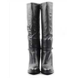 X655-R159RM N8101 BLACK Сапоги зимние женские (натуральная кожа, натуральный мех (еврозима)) размер 36