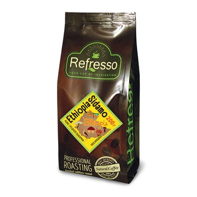 ETHIOPIA SIDAMO, Refresso (ЭФИОПИЯ СИДАМО, кофе средней обжарки, МОЛОТЫЙ, Рефрессо), 200 г. - СРОК ГОДНОСТИ ДО 27 МАЯ 2025 ГОДА