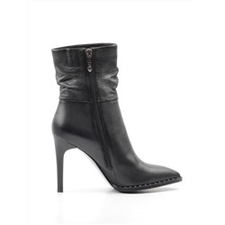 D18-327 BLACK Ботильоны женские (натуральная кожа, байка) размер 33