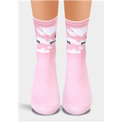CLE Носки дет.С1202 16-18,18-20 тропикана хл+эл, меланж розовый
