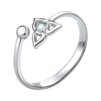 Кольцо из серебра куб.циркон., Л-10493
