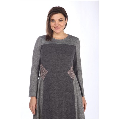 Lady Style Classic 1746 серый_с_розовым, Платье