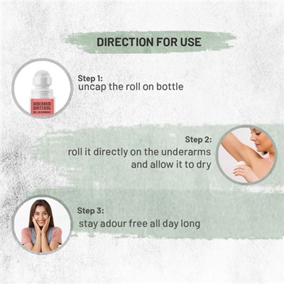 UNDERARM WHITENING Roll On Deodorant, Luster (ОТБЕЛИВАНИЕ ПОДМЫШЕК роликовый дезодорант, Ластер), 50 мл.