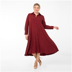 Платье, трикотаж, бордовый