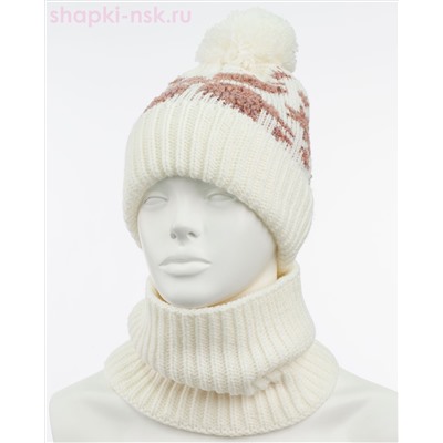 Q 201 D 201 Комплект флис (колпак+снуд) (52-54)