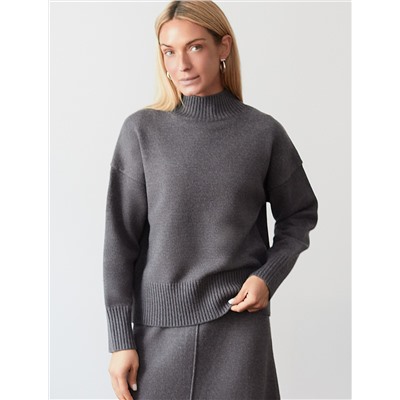 Свитер с высоким воротом из пряжи с кашемиром