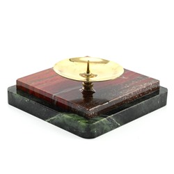 Подсвечник из яшмы со змеевиком, 70*70*32мм