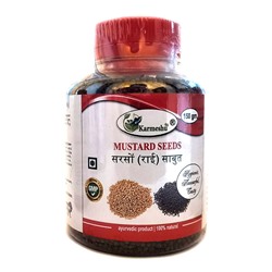 MUSTARD SEEDS, Karmeshu (ГОРЧИЦА КОРИЧНЕВАЯ ЦЕЛАЯ, Кармешу), 150 г.