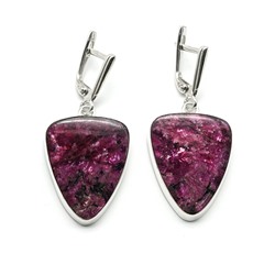 Серьги эвдиалит 19*25мм