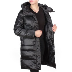 6809 BLACK Пальто зимнее женское KARERSITER (200 гр. холлофайбер) размеры 42-44-46-48-50