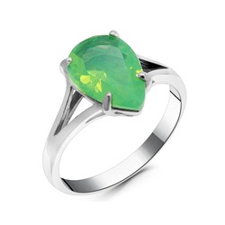 Кольцо из серебра лунный камень зеленый, Ю-100М45